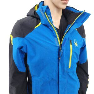 Spyder Copper GTX GoreTex Black Blue Ski Jacket Men's Small